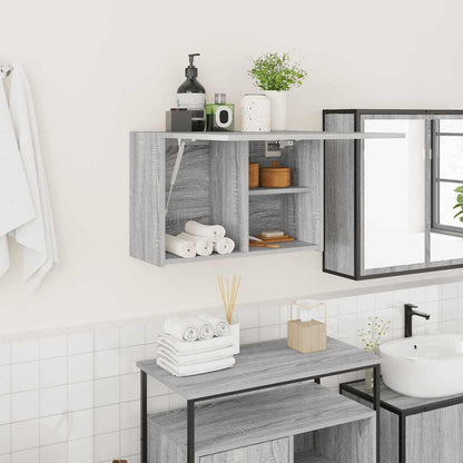 vidaXL Armoire murale de salle de bain gris Sonoma 60x25x40 cm aggloméré