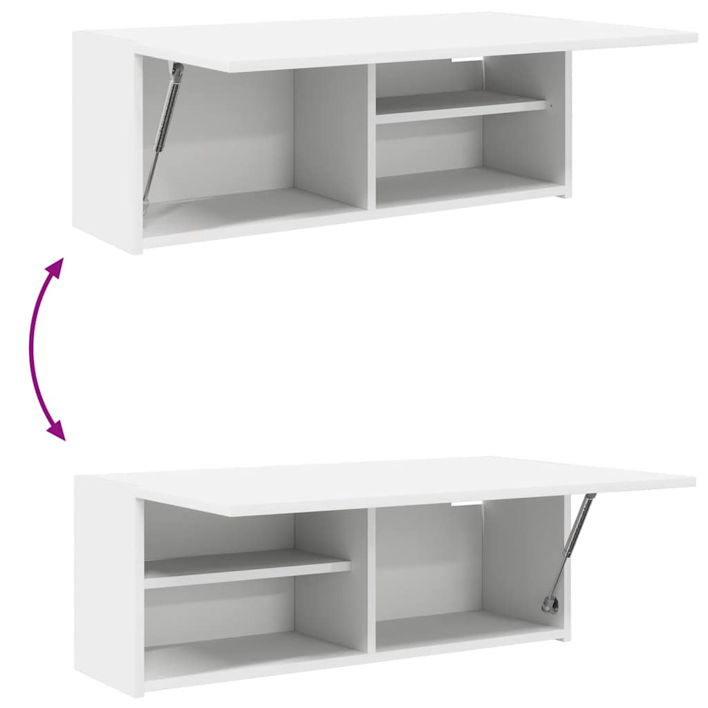 vidaXL Bad-Wandschrank Weiß 80x25x30 cm Holzwerkstoff
