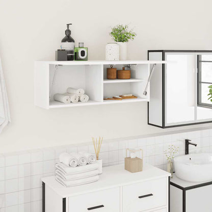vidaXL Bad-Wandschrank Weiß 80x25x30 cm Holzwerkstoff