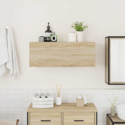 vidaXL Bad-Wandschrank Sonoma-Eiche 80x25x30 cm Holzwerkstoff