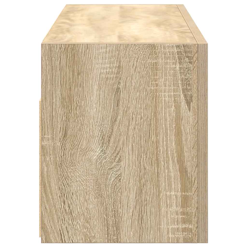 vidaXL Bad-Wandschrank Sonoma-Eiche 80x25x30 cm Holzwerkstoff