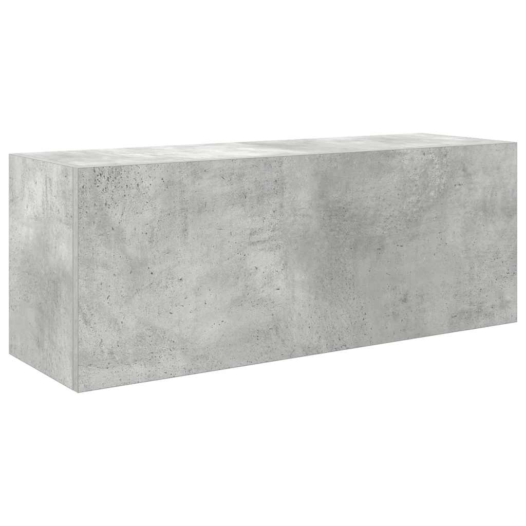vidaXL Armoire murale de salle de bain gris béton 80x25x30 cm en bois d'ingénierie
