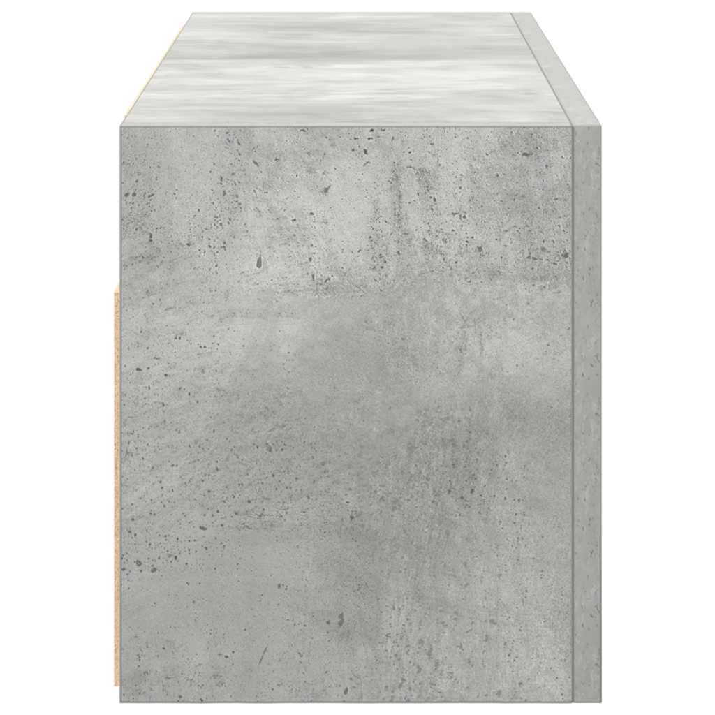 vidaXL Armoire murale de salle de bain gris béton 80x25x30 cm en bois d'ingénierie