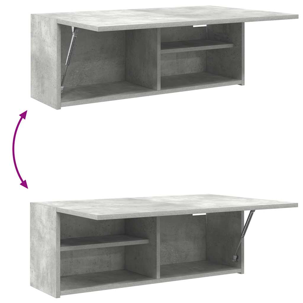 vidaXL Armoire murale de salle de bain gris béton 80x25x30 cm en bois d'ingénierie