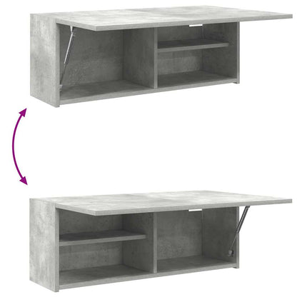 vidaXL Armoire murale de salle de bain gris béton 80x25x30 cm en bois d'ingénierie