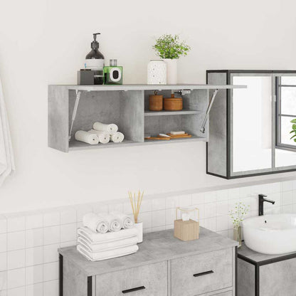 vidaXL Armoire murale de salle de bain gris béton 80x25x30 cm en bois d'ingénierie