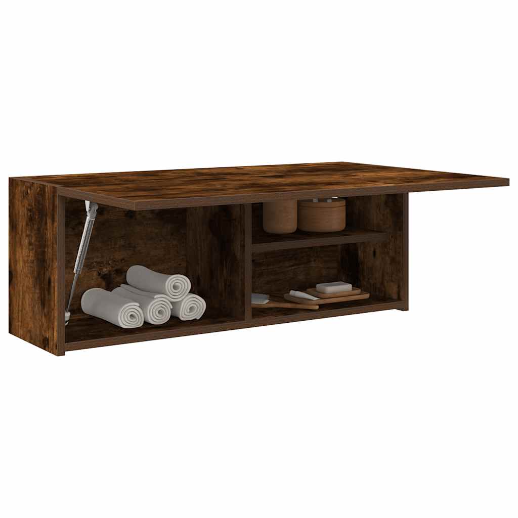 vidaXL Bad-Wandschrank Räuchereiche 80x25x30 cm Holzwerkstoff