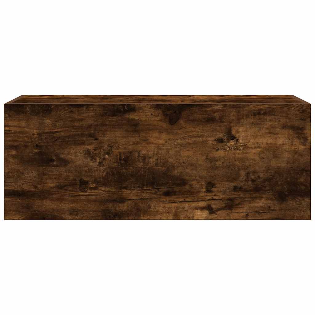 vidaXL Bad-Wandschrank Räuchereiche 80x25x30 cm Holzwerkstoff