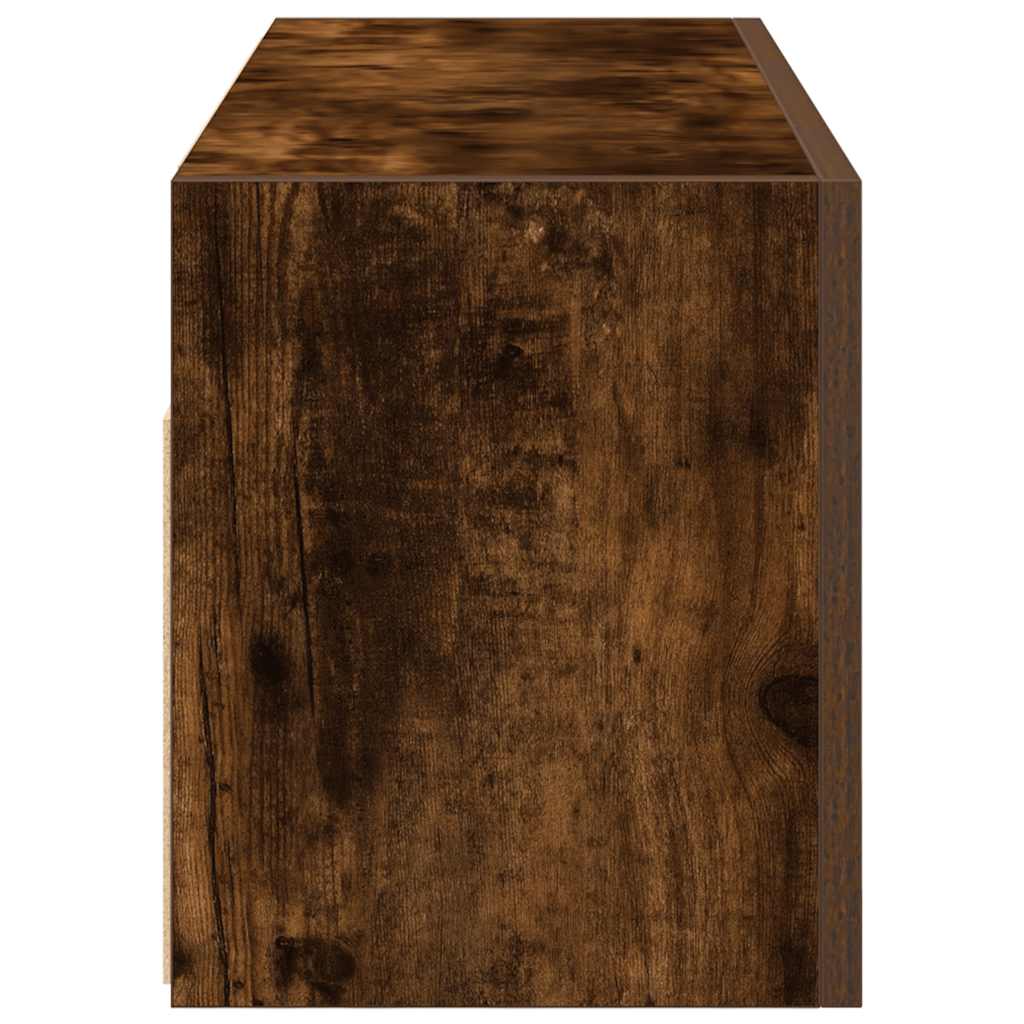 vidaXL Bad-Wandschrank Räuchereiche 80x25x30 cm Holzwerkstoff