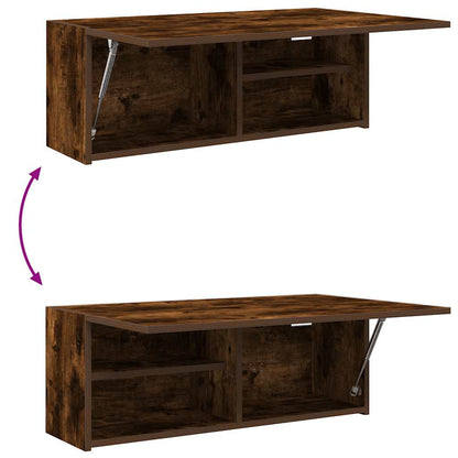 vidaXL Bad-Wandschrank Räuchereiche 80x25x30 cm Holzwerkstoff