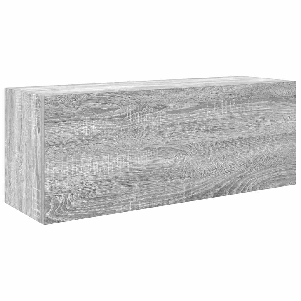 vidaXL Armoire murale de salle de bain gris sonoma 80x25x30 cm en bois d'ingénierie