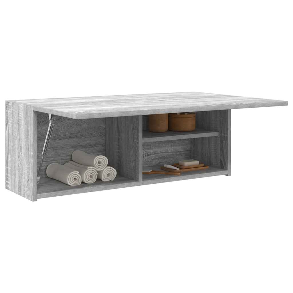 vidaXL Armoire murale de salle de bain gris sonoma 80x25x30 cm en bois d'ingénierie