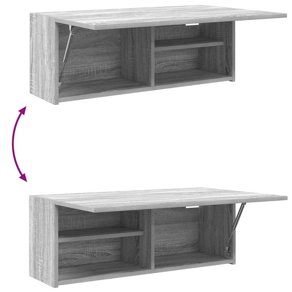 vidaXL Armoire murale de salle de bain gris sonoma 80x25x30 cm en bois d'ingénierie