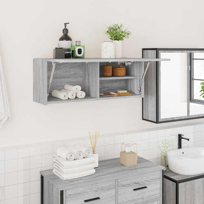 vidaXL Armoire murale de salle de bain gris sonoma 80x25x30 cm en bois d'ingénierie