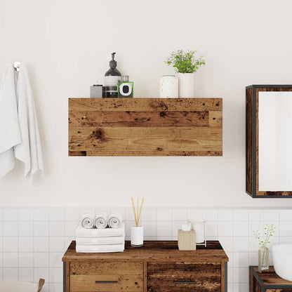 vidaXL Meuble haut de salle de bain aspect bois de récupération 80x25x30 cm en bois d'ingénierie