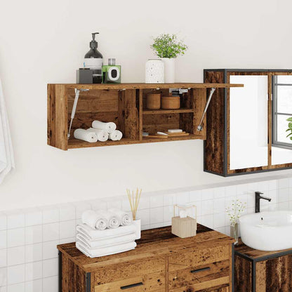 vidaXL Meuble haut de salle de bain aspect bois de récupération 80x25x30 cm en bois d'ingénierie