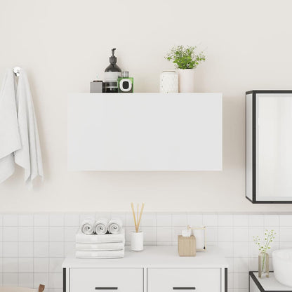 vidaXL Armoire murale de salle de bain blanc 80x25x40 cm aggloméré