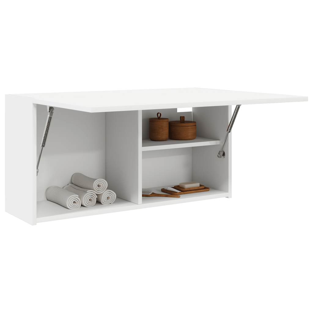 vidaXL Armoire murale de salle de bain blanc 80x25x40 cm aggloméré