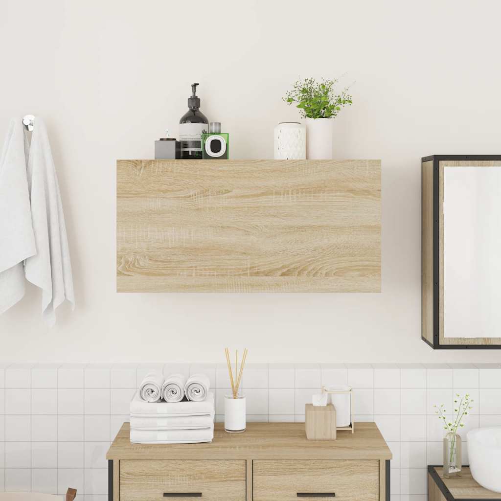 vidaXL Meuble haut de salle de bain chêne Sonoma 80x25x40 cm aggloméré