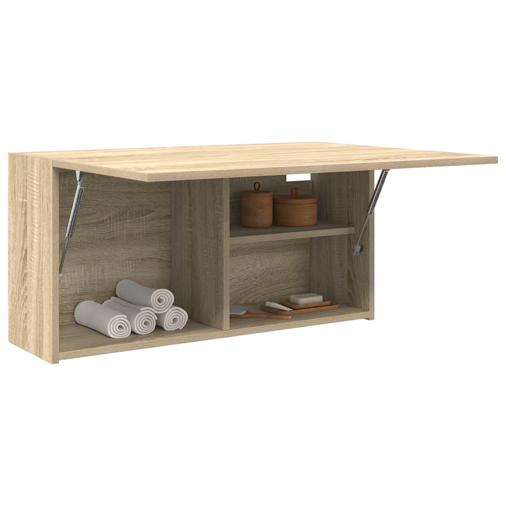 vidaXL Meuble haut de salle de bain chêne Sonoma 80x25x40 cm aggloméré