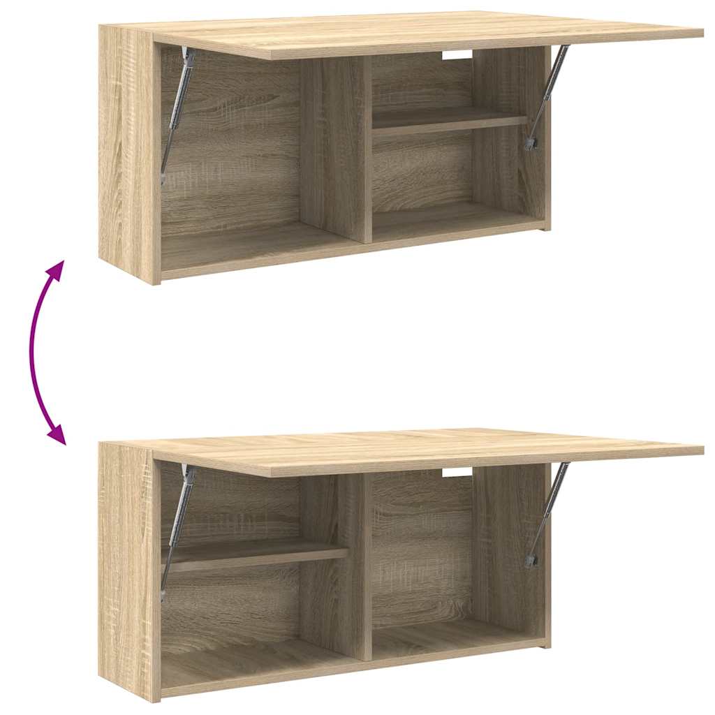 vidaXL Meuble haut de salle de bain chêne Sonoma 80x25x40 cm aggloméré