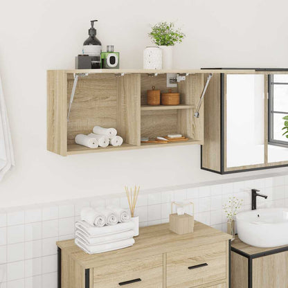 vidaXL Meuble haut de salle de bain chêne Sonoma 80x25x40 cm aggloméré