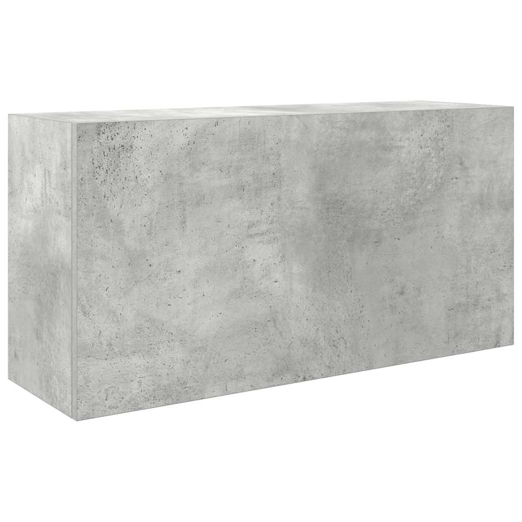 vidaXL Armoire murale de salle de bain gris béton 80x25x40 cm aggloméré