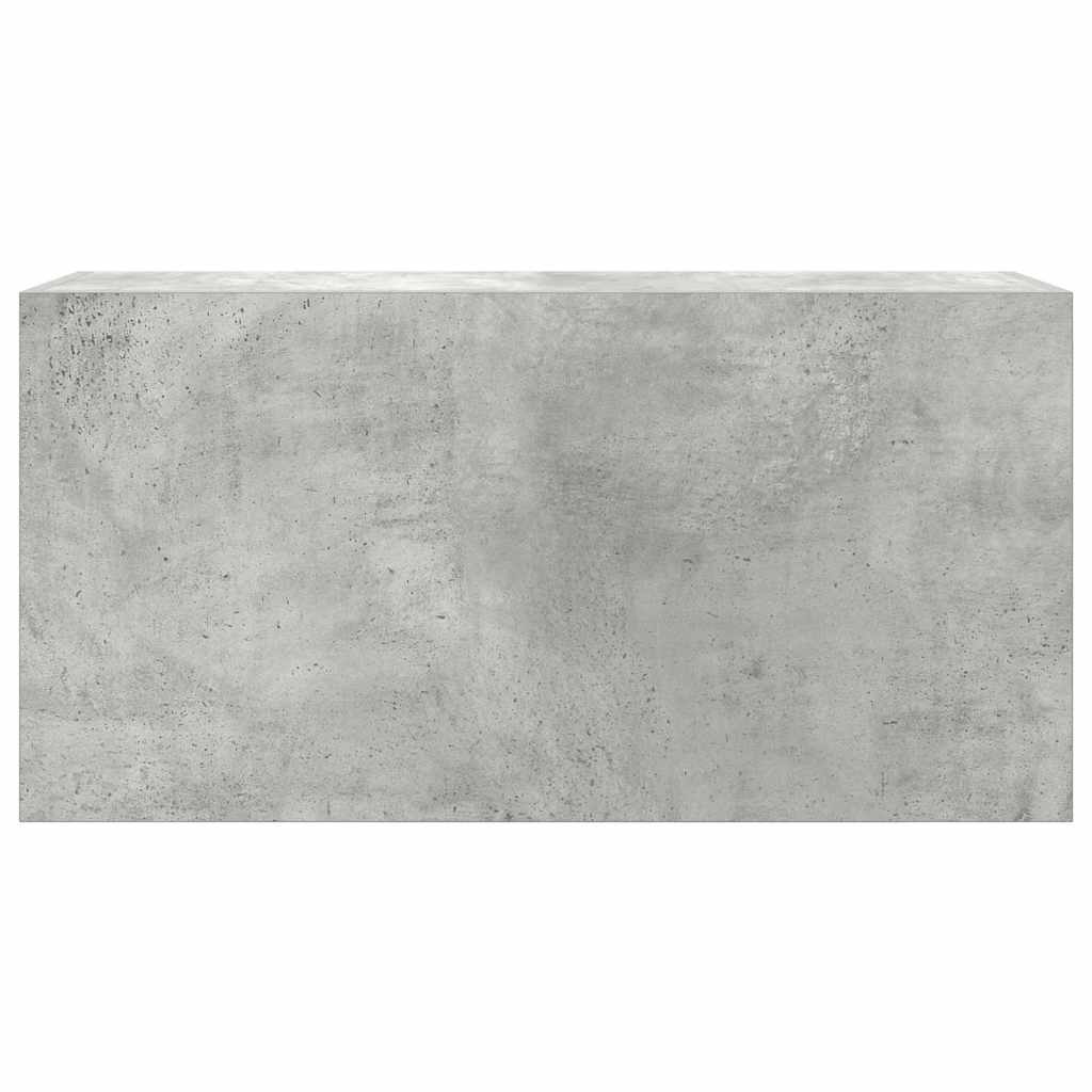 vidaXL Armoire murale de salle de bain gris béton 80x25x40 cm aggloméré