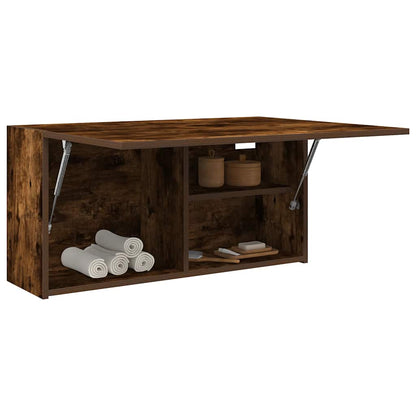 vidaXL Armoire murale de salle de bain chêne fumé 80x25x40 cm bois d'ingénierie