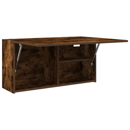 vidaXL Armoire murale de salle de bain chêne fumé 80x25x40 cm bois d'ingénierie