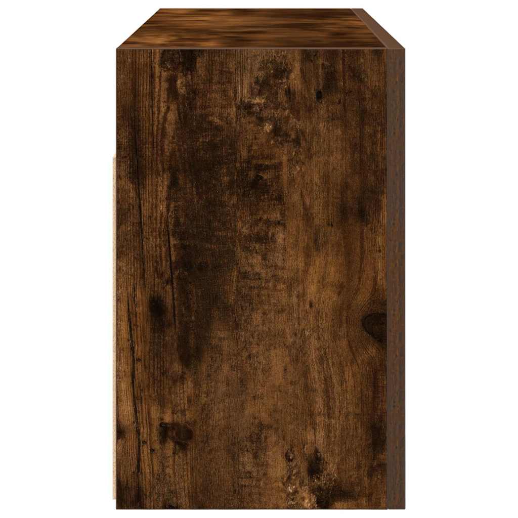 vidaXL Armoire murale de salle de bain chêne fumé 80x25x40 cm bois d'ingénierie