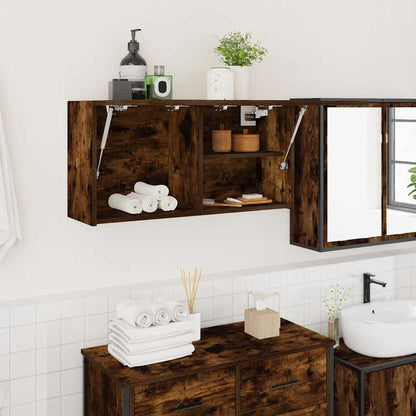 vidaXL Armoire murale de salle de bain chêne fumé 80x25x40 cm bois d'ingénierie