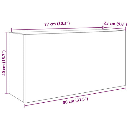 vidaXL Bad-Wandschrank Altholz-Optik 80x25x40 cm Holzwerkstoff