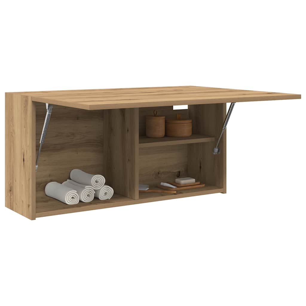 vidaXL Armoire murale de salle de bain chêne artisan 80x25x40 cm bois d'ingénierie