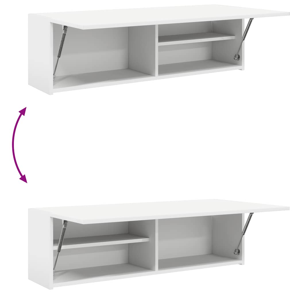 vidaXL Bad-Wandschrank Weiß 100x25x30 cm Holzwerkstoff