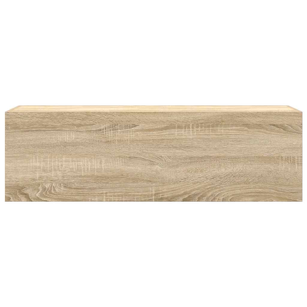 vidaXL Bad-Wandschrank Sonoma-Eiche 100x25x30 cm Holzwerkstoff