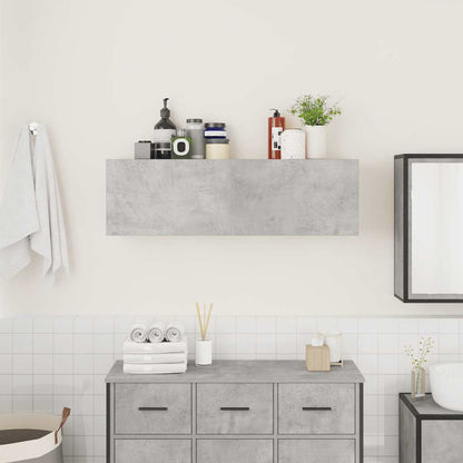 vidaXL Bad-Wandschrank Betongrau 100x25x30 cm Holzwerkstoff