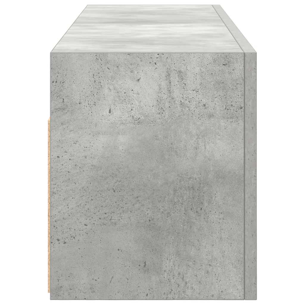 vidaXL Bad-Wandschrank Betongrau 100x25x30 cm Holzwerkstoff