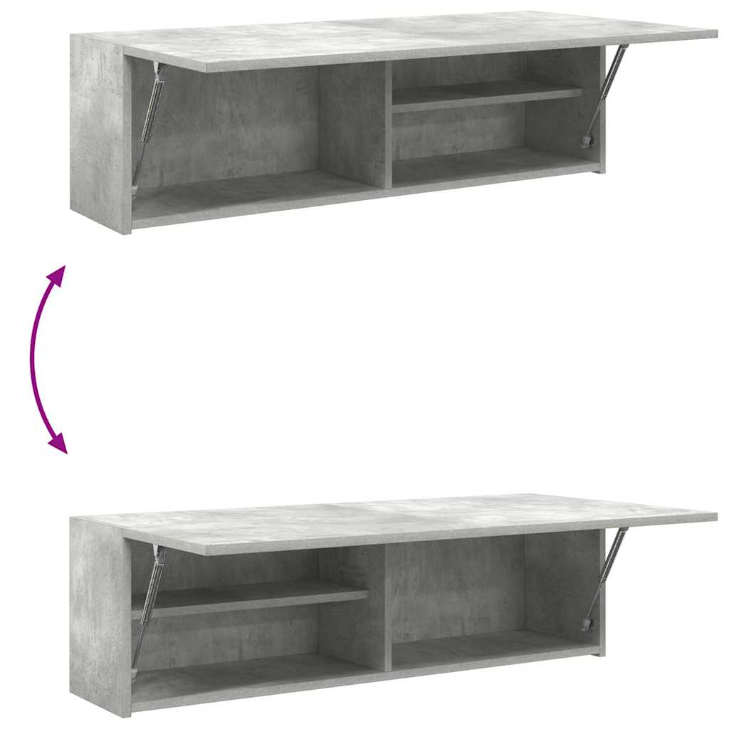 vidaXL Bad-Wandschrank Betongrau 100x25x30 cm Holzwerkstoff
