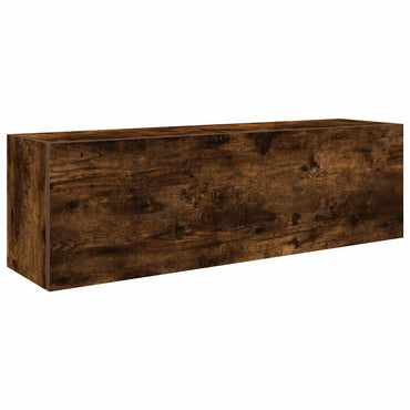 vidaXL Armoire murale de salle de bain chêne fumé 100x25x30 cm bois d'ingénierie