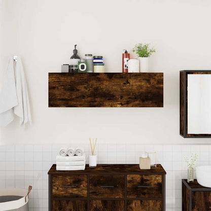 vidaXL Armoire murale de salle de bain chêne fumé 100x25x30 cm bois d'ingénierie