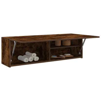vidaXL Armoire murale de salle de bain chêne fumé 100x25x30 cm bois d'ingénierie