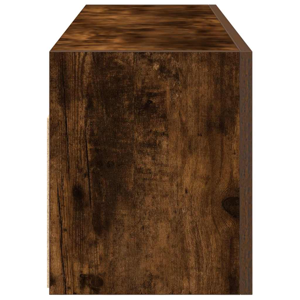 vidaXL Armoire murale de salle de bain chêne fumé 100x25x30 cm bois d'ingénierie