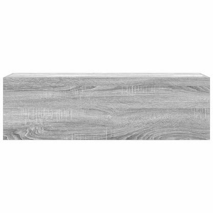 vidaXL Bad-Wandschrank Grau Sonoma 100x25x30 cm Holzwerkstoff