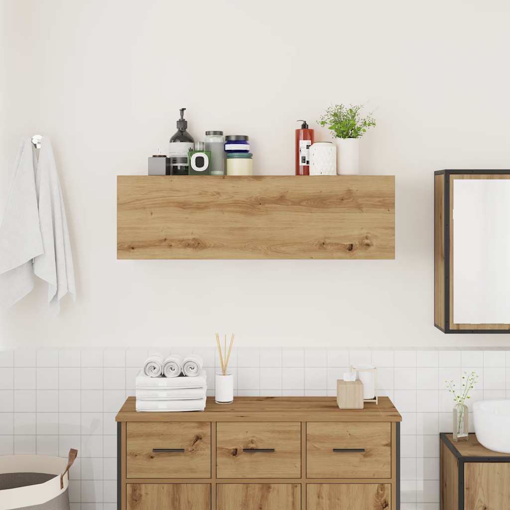vidaXL Meuble haut de salle de bain chêne Artisan 100x25x30 cm bois d'ingénierie