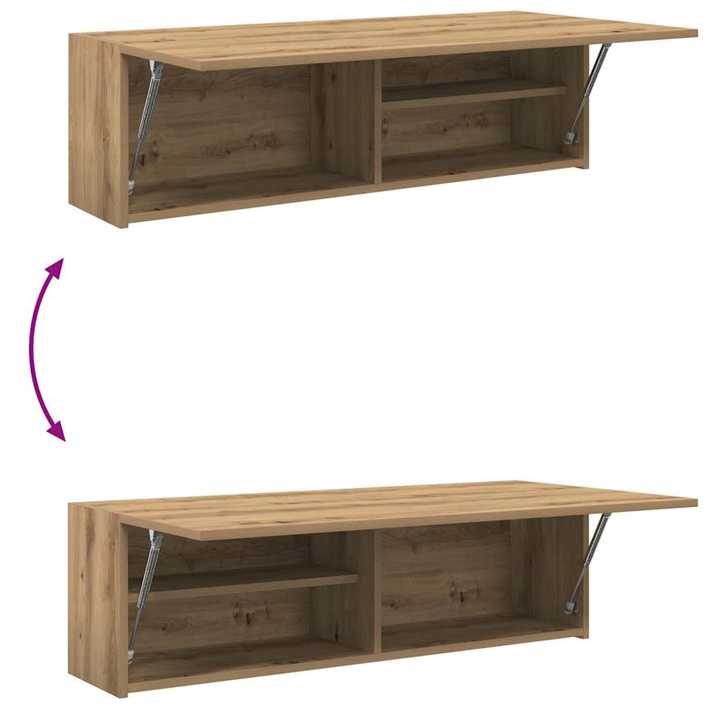 vidaXL Meuble haut de salle de bain chêne Artisan 100x25x30 cm bois d'ingénierie