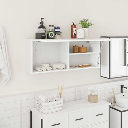 vidaXL Bad-Wandschrank Weiß 100x25x40 cm Holzwerkstoff