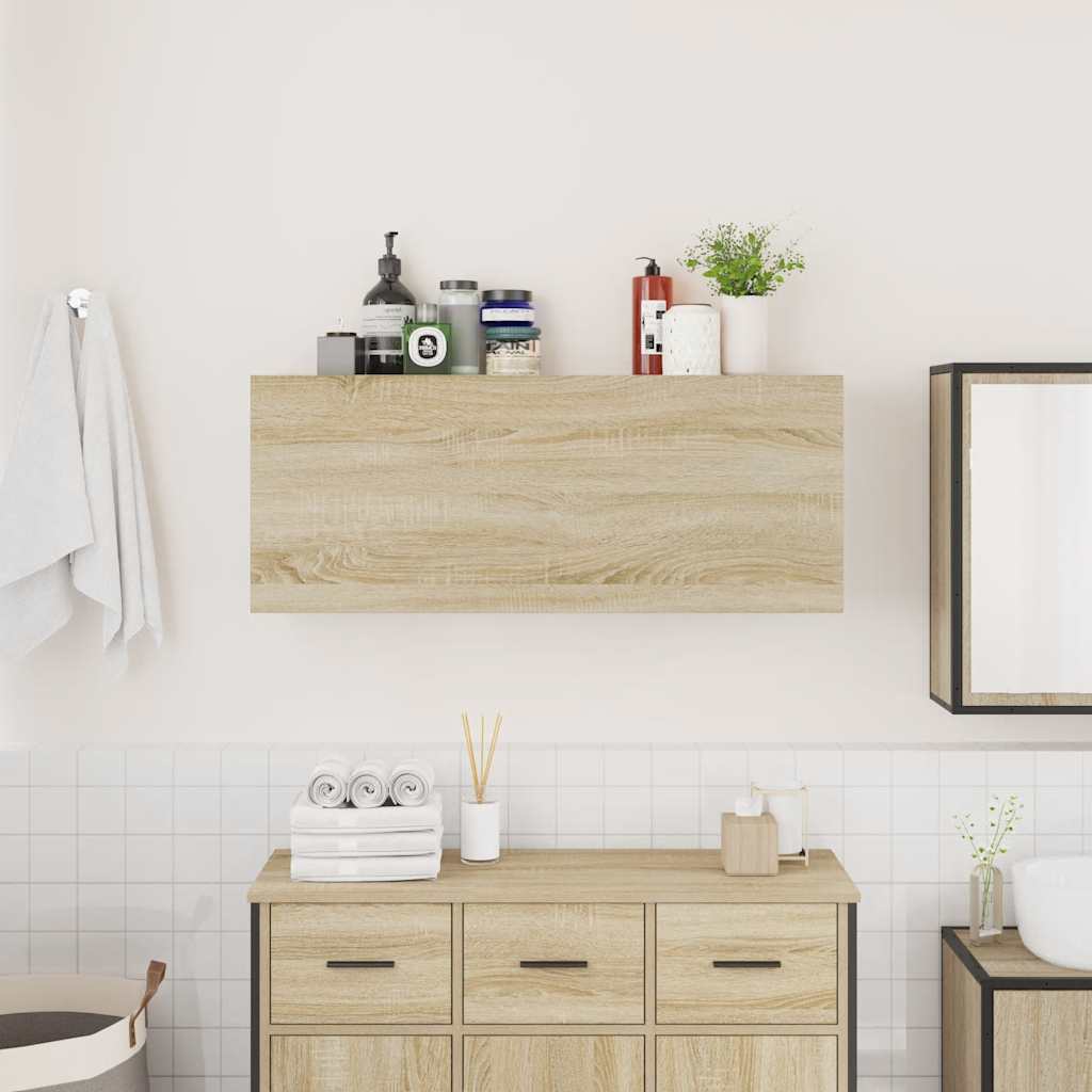 vidaXL Armoire murale de salle de bain chêne Sonoma 100x25x40 cm aggloméré