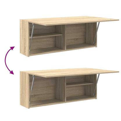 vidaXL Armoire murale de salle de bain chêne Sonoma 100x25x40 cm aggloméré