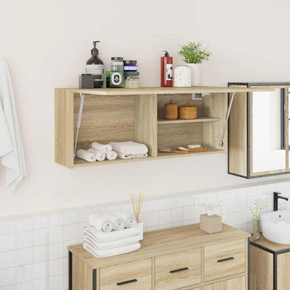 vidaXL Armoire murale de salle de bain chêne Sonoma 100x25x40 cm aggloméré